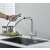 Blackswan M305 kitchen faucet with pull-out spray, in use, close-up