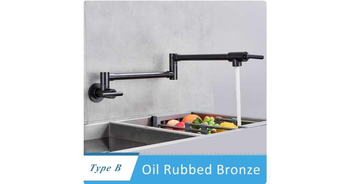 Küchenspülenarmatur, Blackswan, Typ M210, zur Montage über der Spüle oder dem Herd, antikes schwarzes Modell, Größe 67 cm 102644119