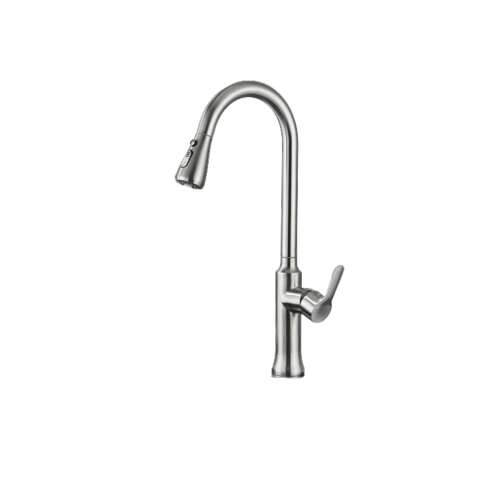 Blackswan M314 kitchen faucet, nickel model with 2 modes and pause button, 49 cm