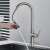 Blackswan M314 kitchen faucet in use, nickel model with 2 modes and pause button, 49 cm