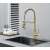 Blackswan M323 kitchen faucet, matte gold, pull-out spray, 3 modes, installed in a kitchen sink