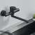 Blackswan M333 wall mounted kitchen faucet in black, installed in a kitchen sink