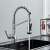 Blackswan M337 kitchen faucet, chrome, 42 cm, with pull-out spray, showing water flow
