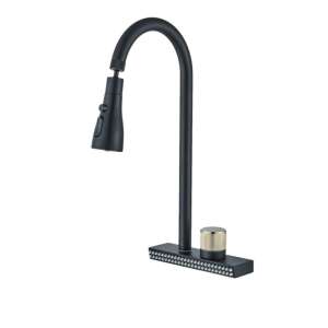 Robinet de bucătărie Blackswan M340, model negru cu 4 moduri și cioc rotativ, dimensiune 44 cm - Nonbrand Robinet