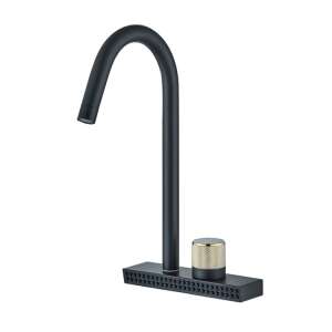 Blackswan M343 konyhai csaptelep, matt fekete, 2 üzemmód, forgócsappal, 36,5 cm - Nonbrand Csaptelep