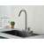 Blackswan M344 kitchen faucet, gunmetal gray, 2 modes, swivel spout, 36.5 cm, installed in a kitchen sink