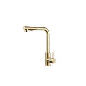 Küchenspülenarmatur, Blackswan, Typ M349, mattgoldenes Modell mit zwei Modi und mobiler Dusche, Größe 35 cm 102644278