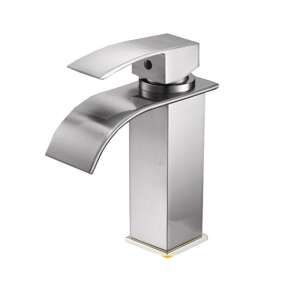 Blackswan M297 Waterfall Bathroom Sink Faucet, Brushed Nickel - Faucet