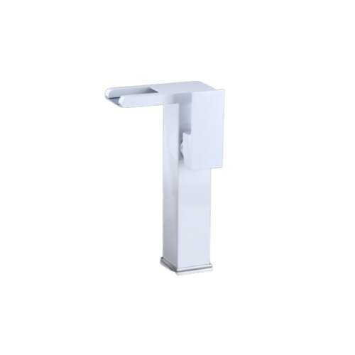 Bathroom sink faucet, Blackswan, M299 type, high white model with waterfall faucet and LED, size 24 cm