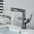 Blackswan M300 kitchen faucet, anthracite gray, pull-out spray, LCD display, 2 modes, close-up of spray function