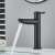 Blackswan M301 matte black bathroom sink faucet with water running
