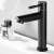 Blackswan M301 matte black bathroom sink faucet installed on a white countertop