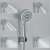 Blackswan M97 5-way shower head with different spray settings
