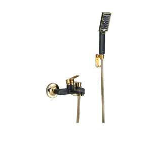 Blackswan M98 bathtub faucet with shower head, matt black and gold finish - Faucet