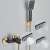 Blackswan M98 bathtub faucet with shower head, matt black and gold finish, showing different shower head settings