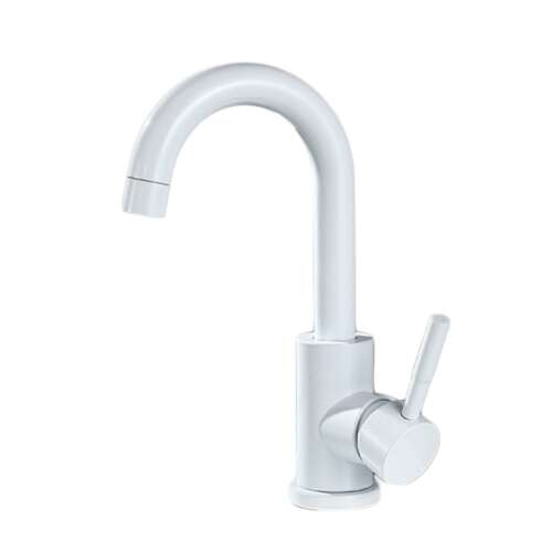 Blackswan M238 white round bathroom sink faucet, 23.5 cm