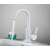 Blackswan M238 white round bathroom sink faucet, 23.5 cm, running water