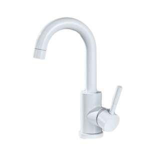 Blackswan M238 weißer runder Waschbeckenhahn, 23,5 cm - Wasserhahn