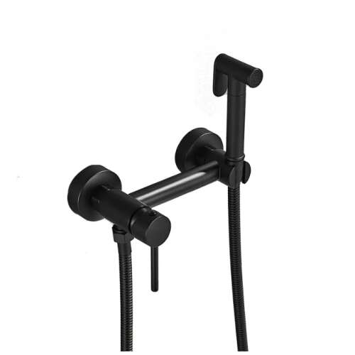 Blackswan Bidet Faucet, M9 type, round matt black model, size 18.5 cm