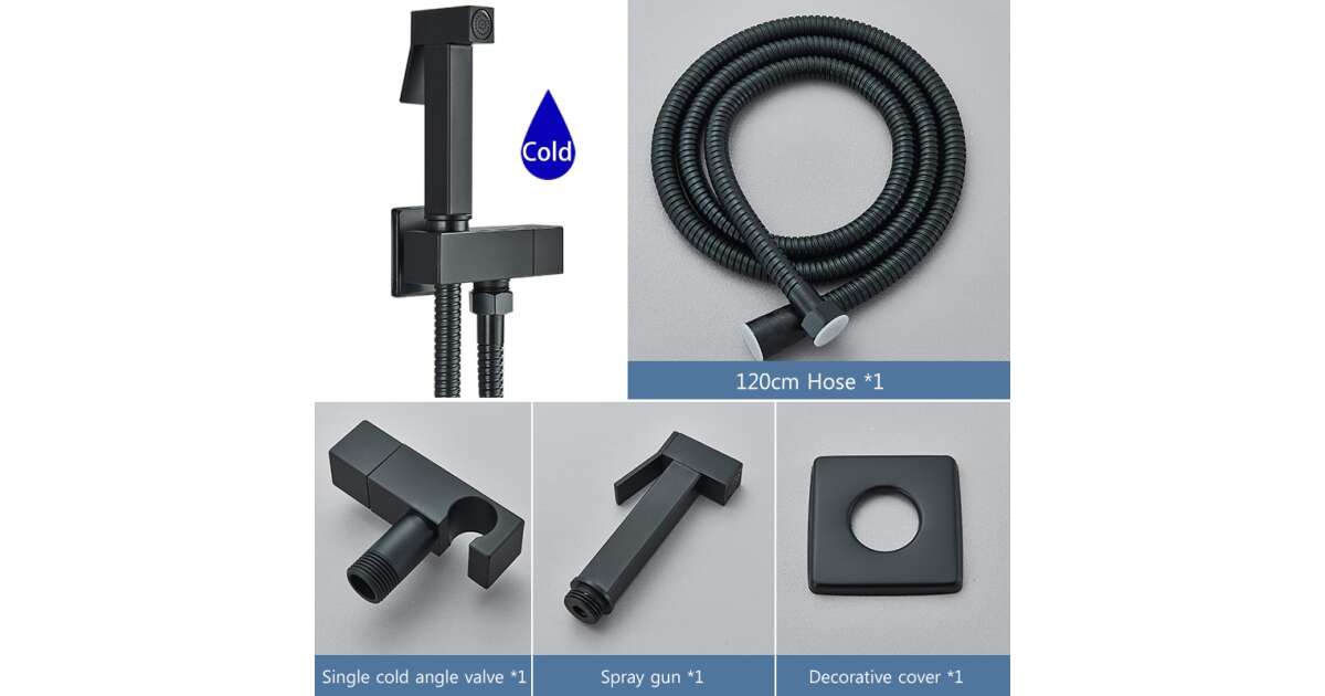 Blackswan Bidet Faucet, M13 type, matt black model, for cold water, size 13 cm 102644446