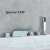 Blackswan M92 bathtub faucet with waterfall spout, chrome, 5-piece shower set, 18 cm, LED lights