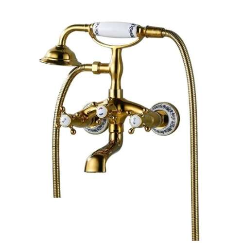Blackswan Bathroom Faucet, M41 type, shiny gold model with ceramic, size 18 cm