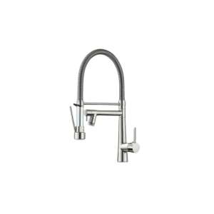 Blackswan M354 kitchen faucet, nickel model, with LED and pull-out sprayer - Faucet