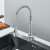 Blackswan M367 kitchen faucet, nickel model, with pull-out sprayer, installed in a kitchen sink