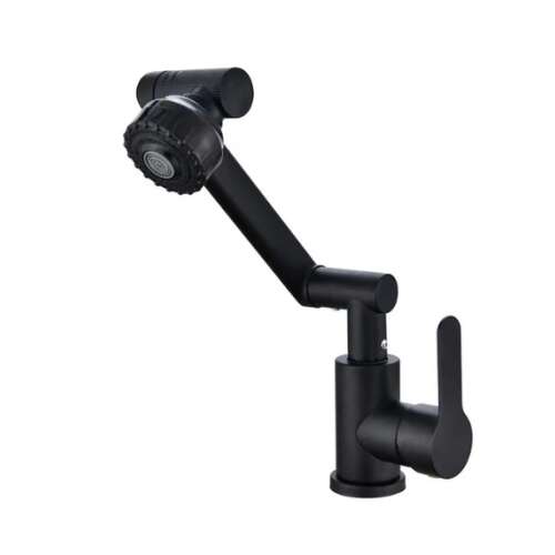 Blackswan M321 matte black bathroom sink faucet with pull-out spray head
