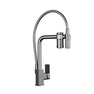 Blackswan M374 Küchenarmatur, anthrazitgrau, mit ausziehbarer Brause und gefiltertem Wasserablauf - Wasserhahn