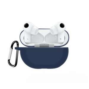 Huawei FreeBuds Pro wireless earbuds protective case with carabiner, denim blue - Headset Accessory
