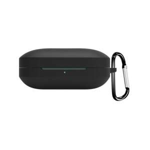 Čierne silikónové puzdro pre bezdrôtové slúchadlá OnePlus Buds Pro 2 s karabínou - Počítače a doplnky