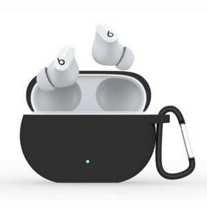Black silicone case with a carabiner for Beats Studio Buds+ by Dr. Dre headphones - Headset Accessory