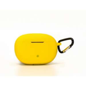 Yellow silicone case for Beats Studio Buds+ by Dr. Dre headphones with a carabiner - Headset Accessory