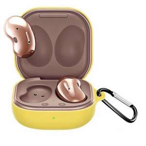 Yellow Protective Case with Carabiner for Samsung Galaxy Buds Pro/Galaxy Buds Live