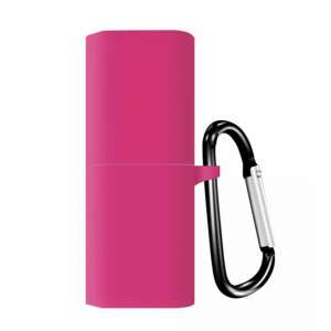 Pink silicone case with carabiner for Huawei FreeBuds Lipstick wireless earbuds - Headset Accessory
