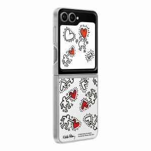 Samsung Galaxy Z Flip 6 clear case with Keith Haring design - Phone Case