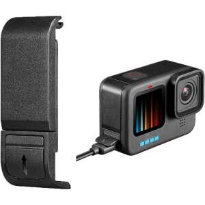 Capac baterie de schimb Surewo GoPro Hero 9, negru policarbonat, capac lateral, accesoriu pentru cameră de acțiune - Accesorii pentru camere de acțiune
