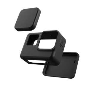 Black silicone case and lens protectors for Insta360 Ace action camera, Telesin brand - Telesin Action Camera Accessory