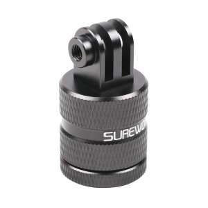 Surewo 360° Rotatable Adapter, GoPro Hero 12,11,10,9,8,7 - 1/4" Screw Mount