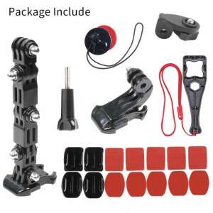 Surewo action camera helmet mount kit for GoPro Hero 12, 11, 10, 9, 8, 7, 6, 5, 4 Session, Osmo Action, SJCAM cameras - Action Camera Accessory