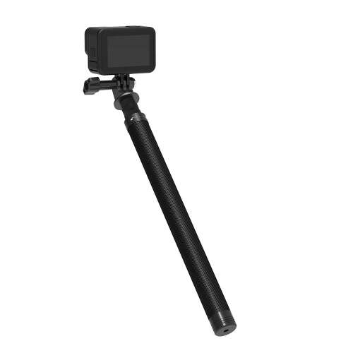 Telesin selfie stick pentru camere GoPro, Insta360, Osmo Action, negru, fibră de carbon, extensibil, 1,16m