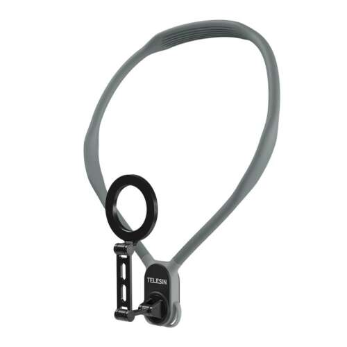 Suport de gât Telesin model Max pentru iPhone 15, iPhone 14, iPhone 13, gri