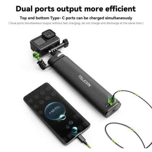 Telesin szelfibot power bank funkcióval GoPro és okostelefon töltéséhez