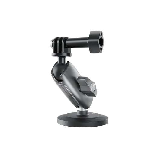 Mágneses tapadókorong, Telesin CMM-001, állítható kar, kompatibilis GoPro Hero 12,11,10,9,8,7,6, DJI Osmo Action 3/2, Insta 360 X3, Insta 360 X4