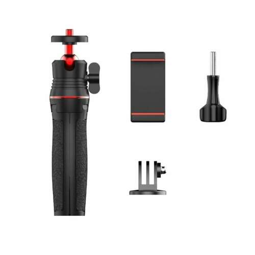 Surewo mini állvány és selfie stick GoPro Hero 12, 11, 10, 9, Insta360 X3 kamerákhoz, fekete