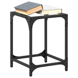 vidaXL Dohányzóasztal - Acél és Üveg - 30x30x40 cm