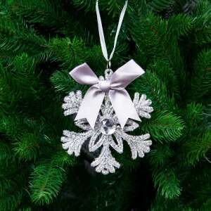 Masnis ezüst hópihe karácsonyfadísz 10cm, akasztóval 19cm 75611871 