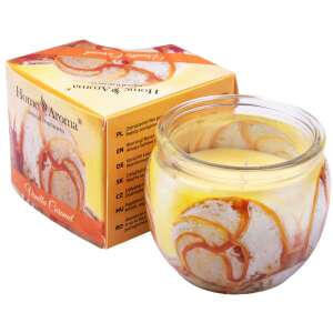 Home Aroma Vanília Karamell illatgyertya üvegpohárban, csomagolással - Légfrissítő