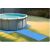 Dmuchane Puzzle blue pool mat tiles under a swimming pool and as a walkway